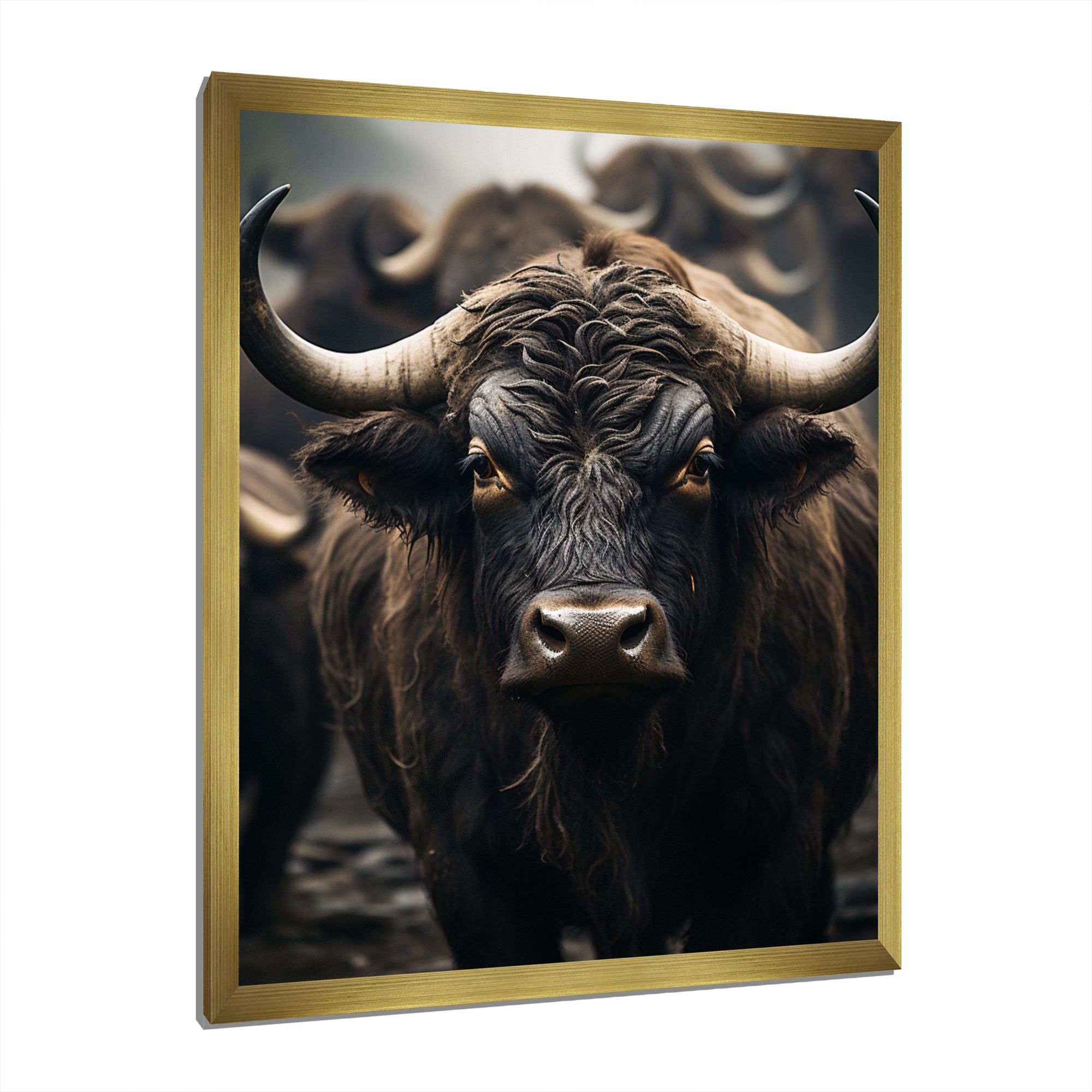 Brown Buffalo Whispers Of The - Buffalo Canvas Wall Art