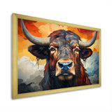 Buffalo Majestic Bison Geometric - Brown Bison Wall Art