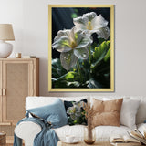 White Green Butterfly Portrait Vibrant - Butterfly Canvas Wall Art