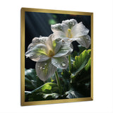 White Green Butterfly Portrait Vibrant - Butterfly Canvas Wall Art