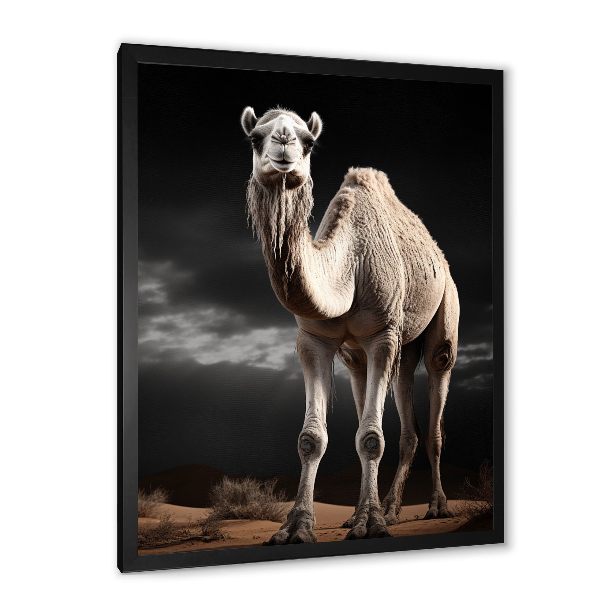 Camel Graceful Steps - Camel Framed Canvas Art