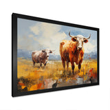 Cattle Pastoral Grazers Collage - Cattle Living Room Wall Art