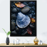 Grey Clam Dappled Depths - Clam Bedroom Wall Art