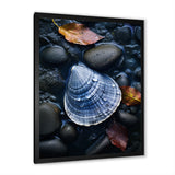 Grey Clam Dappled Depths - Clam Bedroom Wall Art