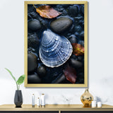 Grey Clam Dappled Depths - Clam Bedroom Wall Art