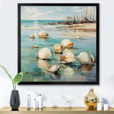 Turquoise Clam Oceanic Rhythm - Turquoise Clam Wall Art
