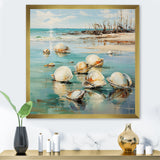 Turquoise Clam Oceanic Rhythm - Turquoise Clam Wall Art