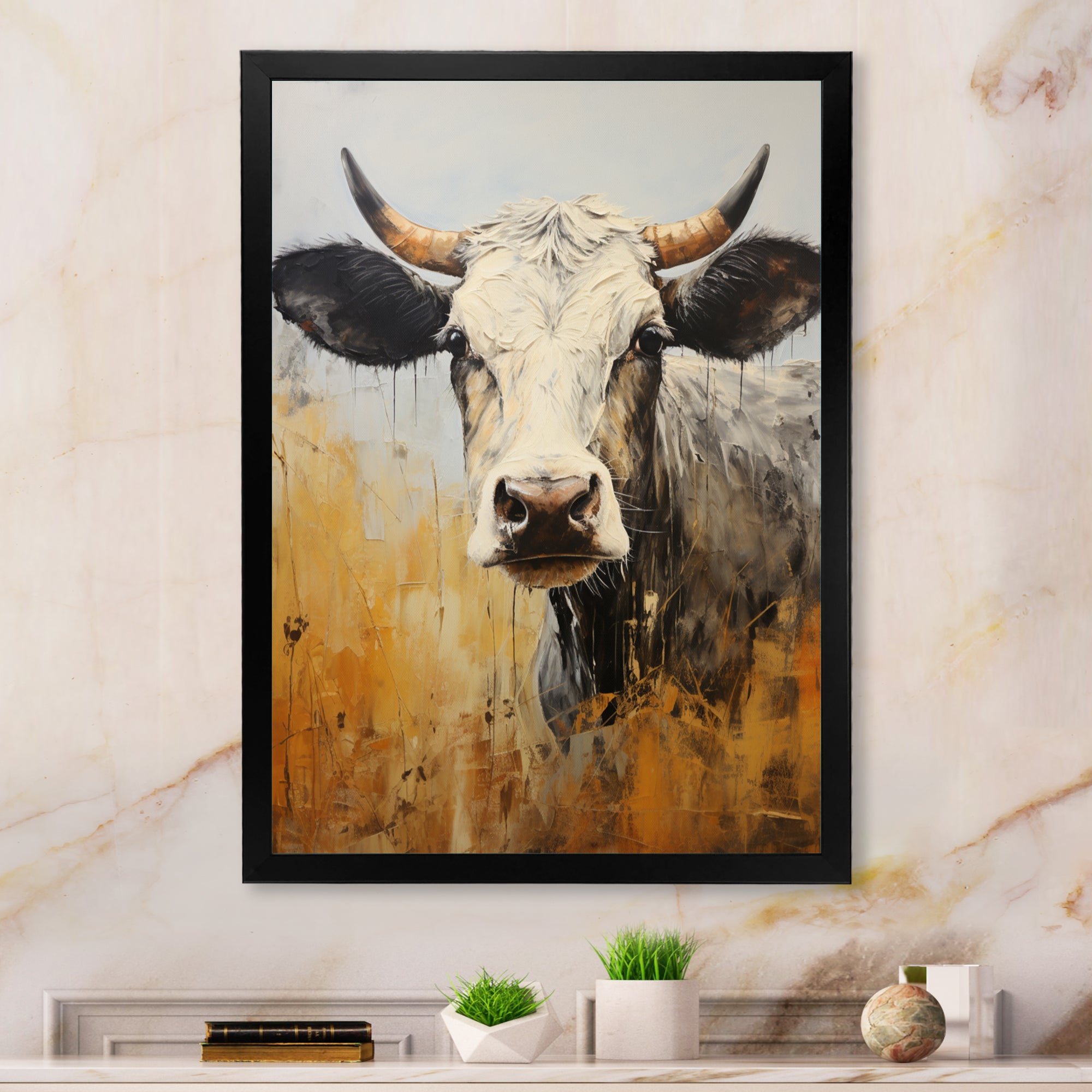 Cow Bovine Brilliance - Cow Living Room Wall Art