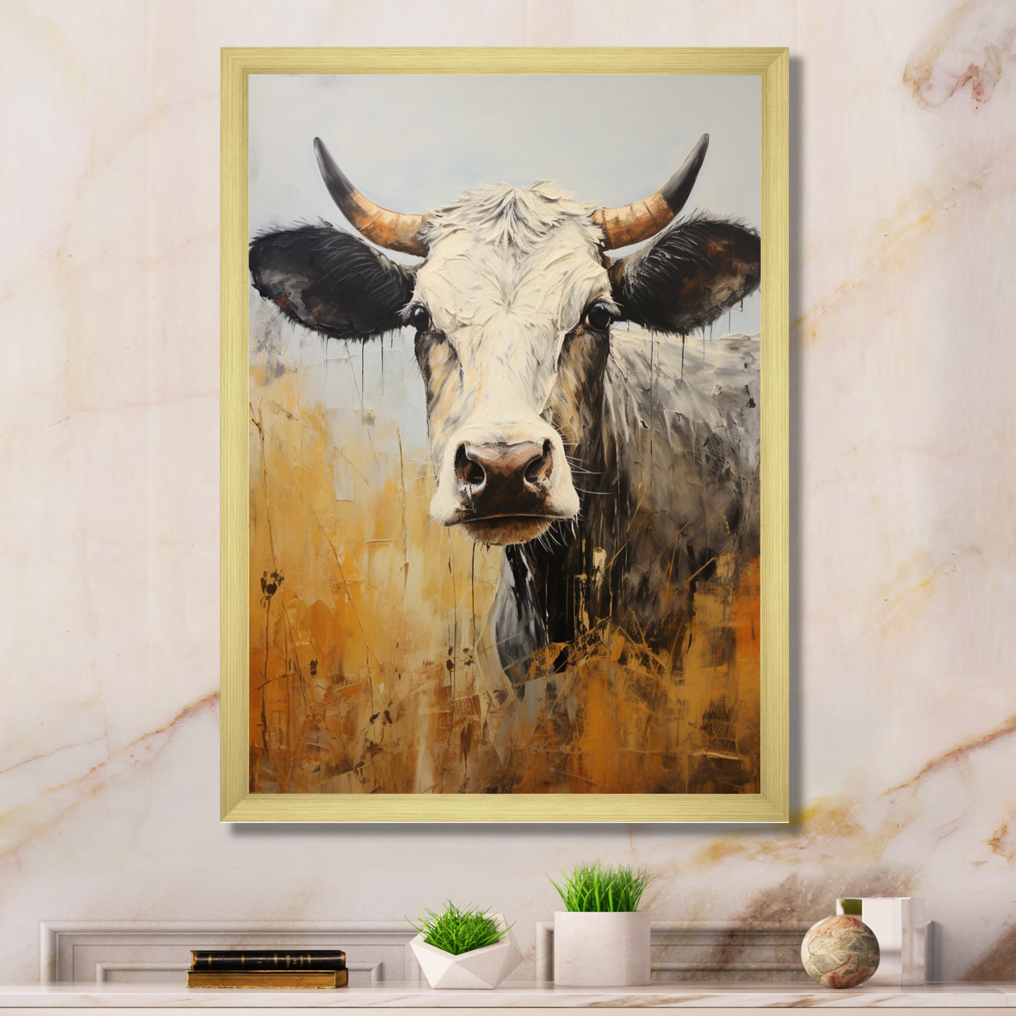 Cow Bovine Brilliance - Cow Living Room Wall Art