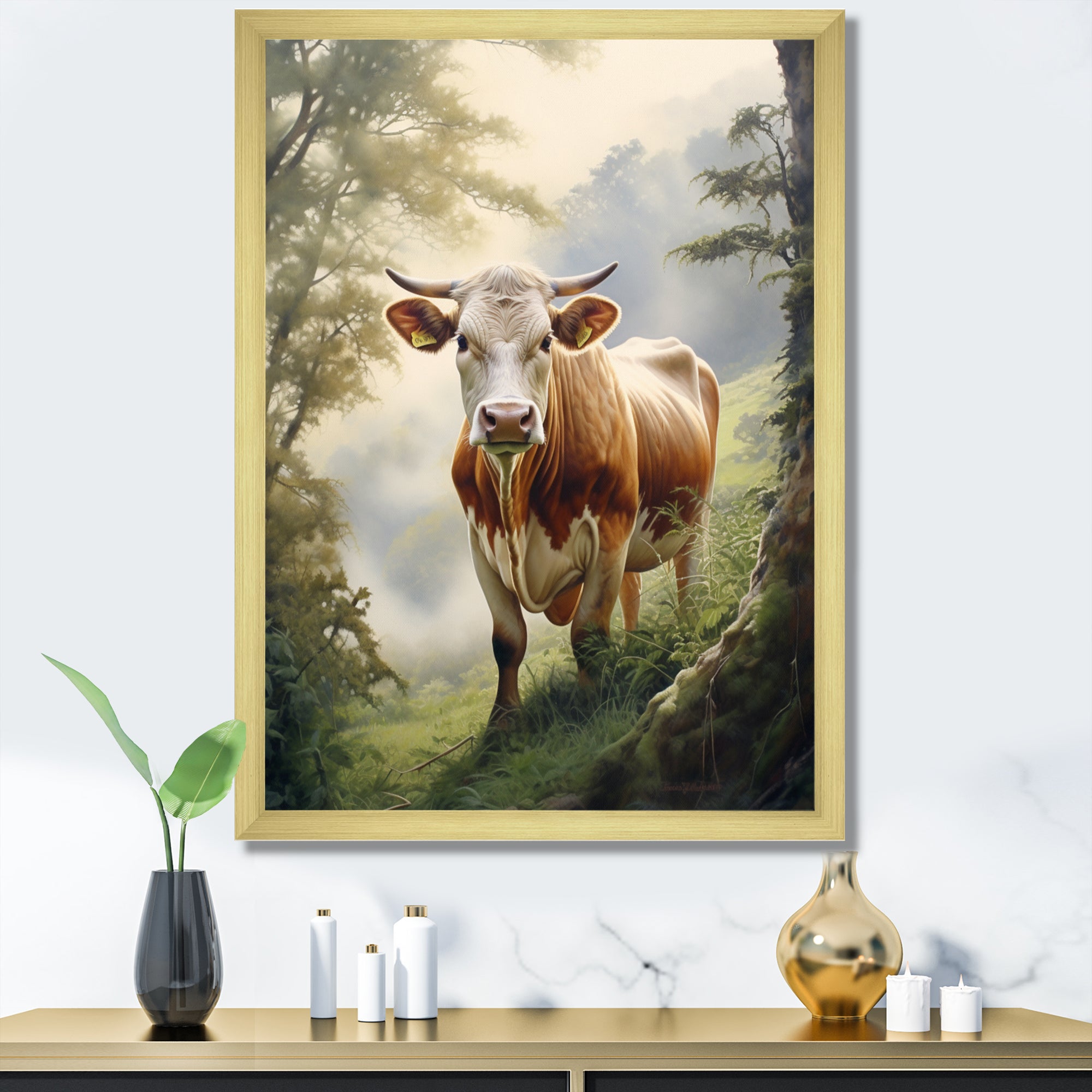 Cow Contemplation - Cow Wall Decor