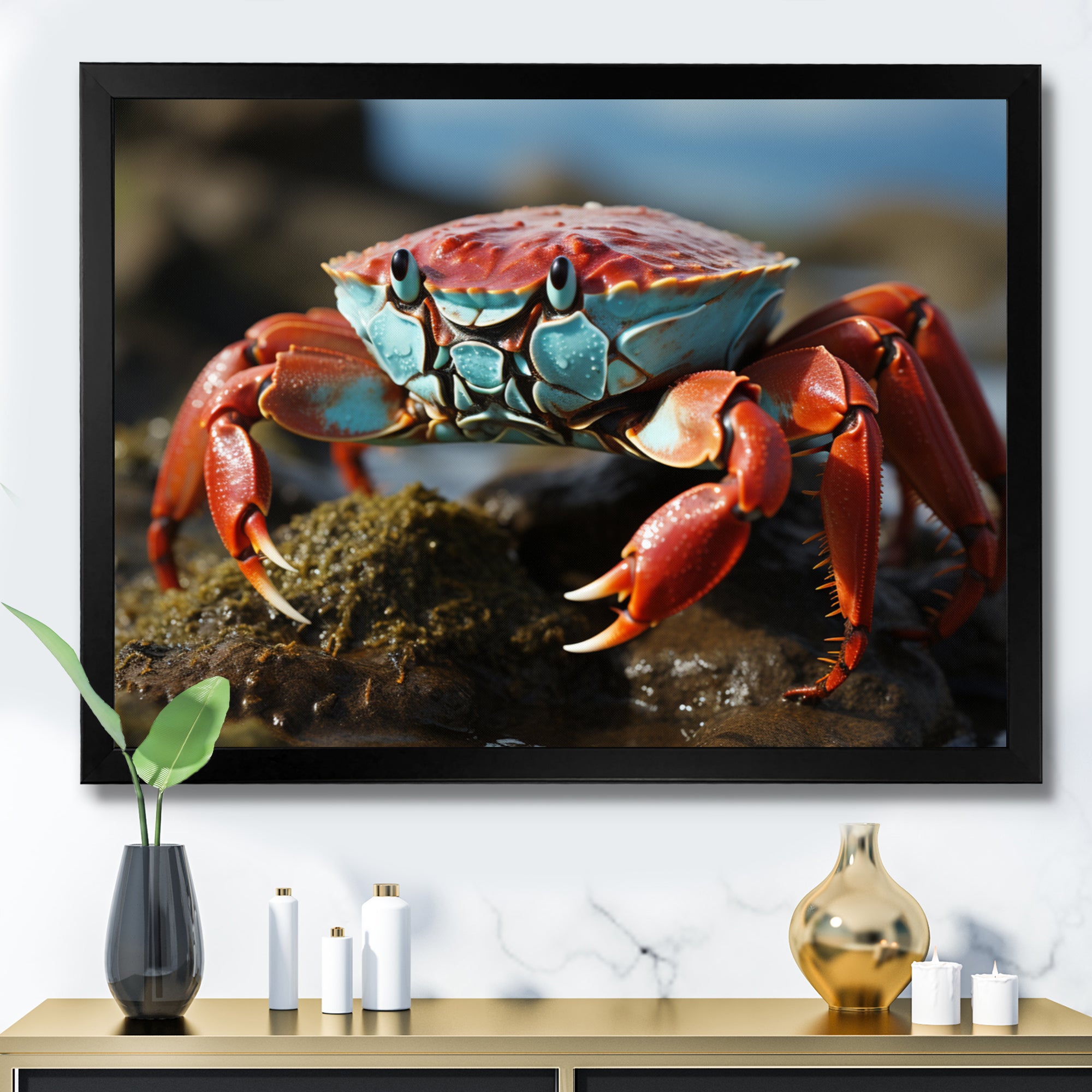 Crab Coastal Scavenger - Crab Home Decor Art