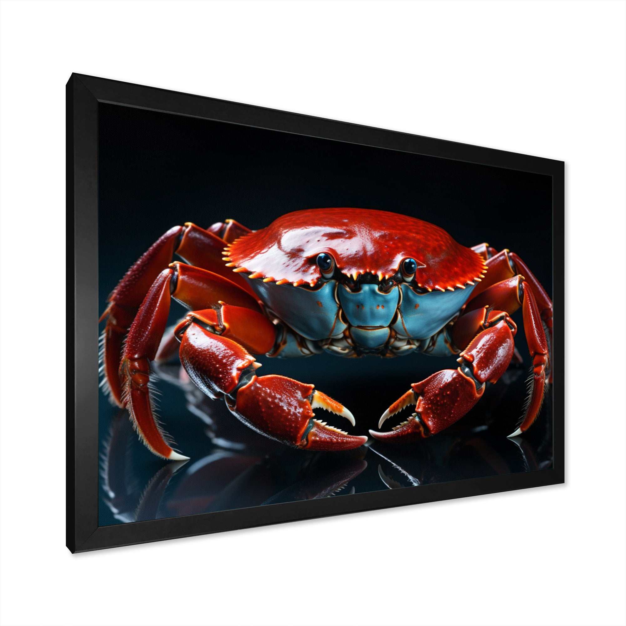 Crab Portrait - Crab Canvas Wall Art
