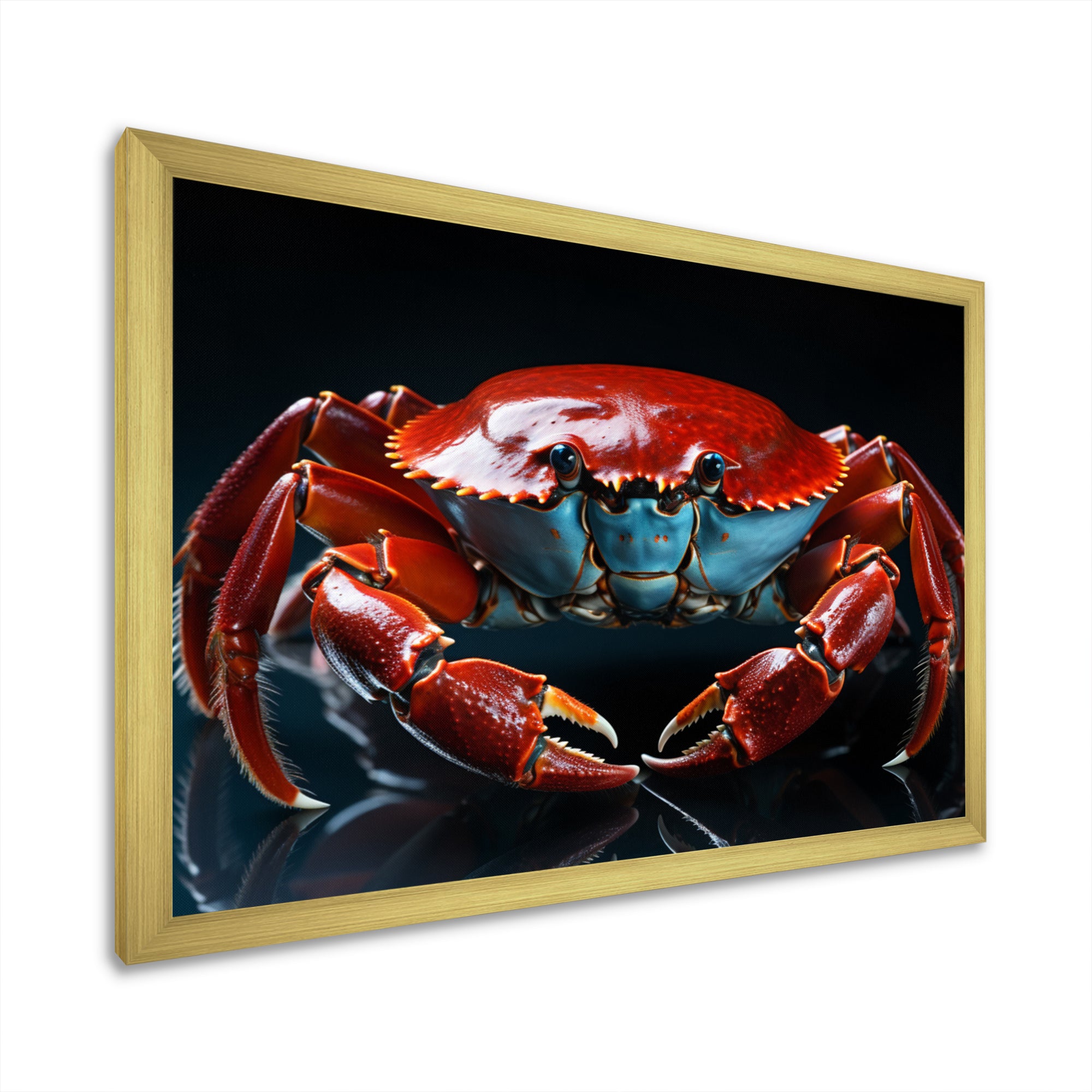 Crab Portrait - Crab Canvas Wall Art