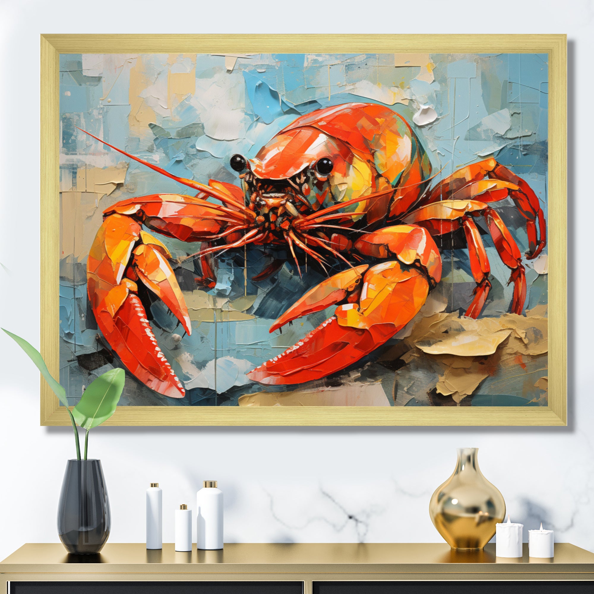 Crayfish Creek Dweller Collage - Crayfish Wall Art Prints