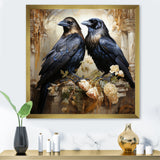Crow Golden Elegance - Crow Wall Decor