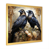 Crow Golden Elegance - Crow Wall Decor