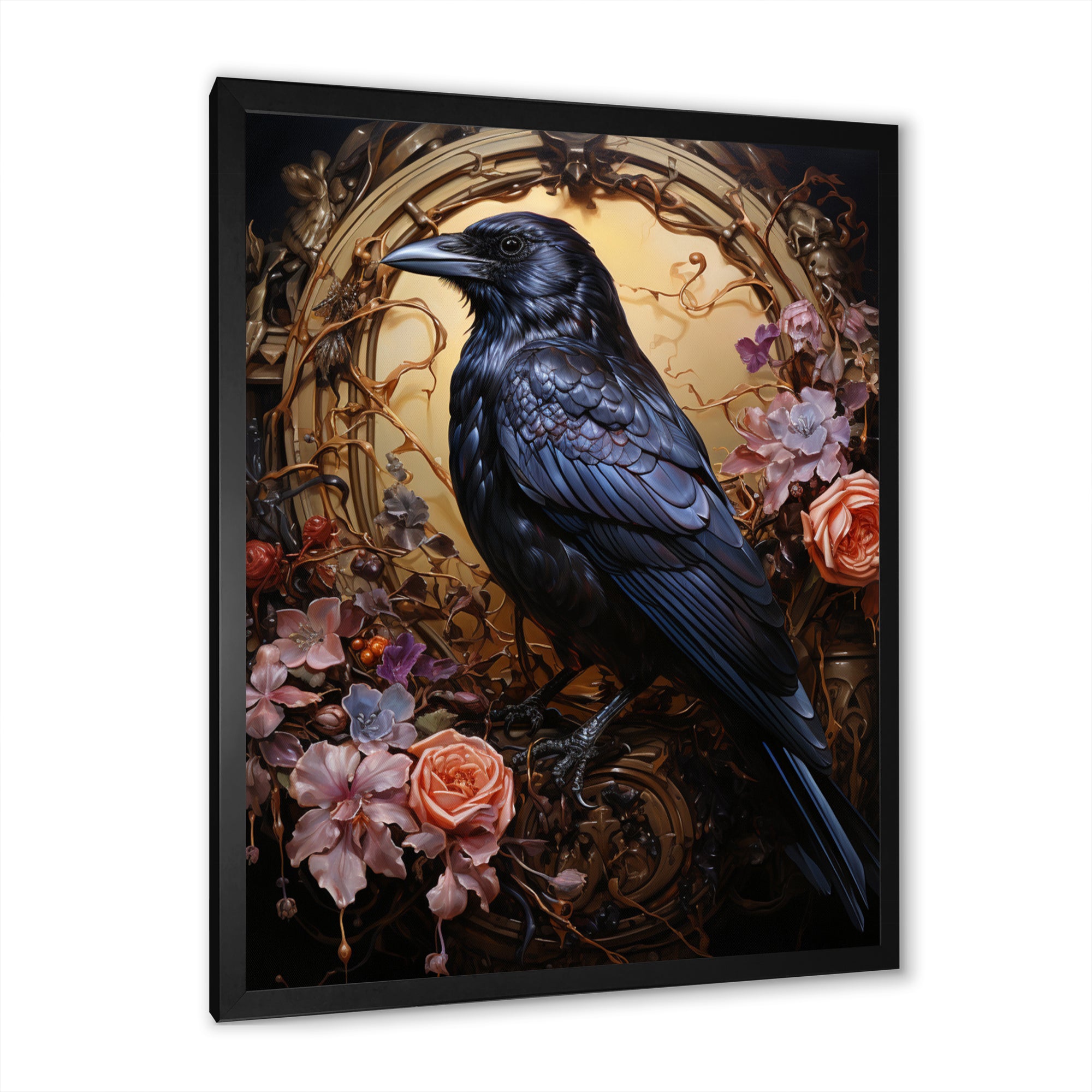 Crow Opulent Oath - Crow Canvas Wall Art