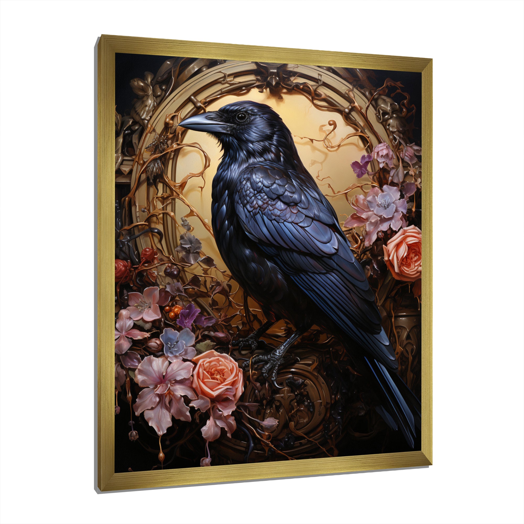 Crow Opulent Oath - Crow Canvas Wall Art