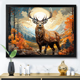 Deer Abstracted Forest - Deer Wall Art Prints