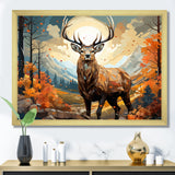 Deer Abstracted Forest - Deer Wall Art Prints