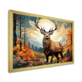 Deer Abstracted Forest - Deer Wall Art Prints