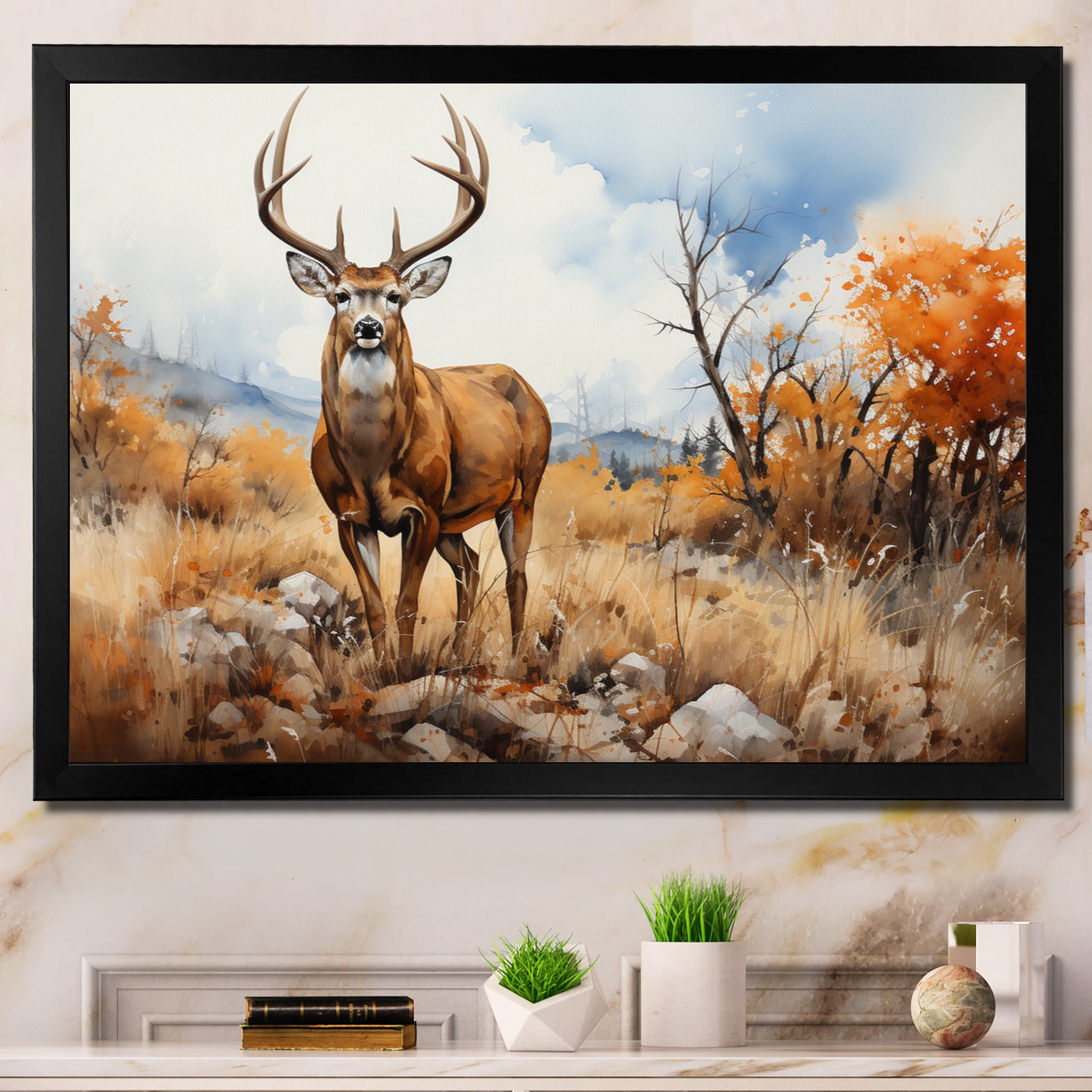 Deer Golden Serenity - Deer Wall Decor