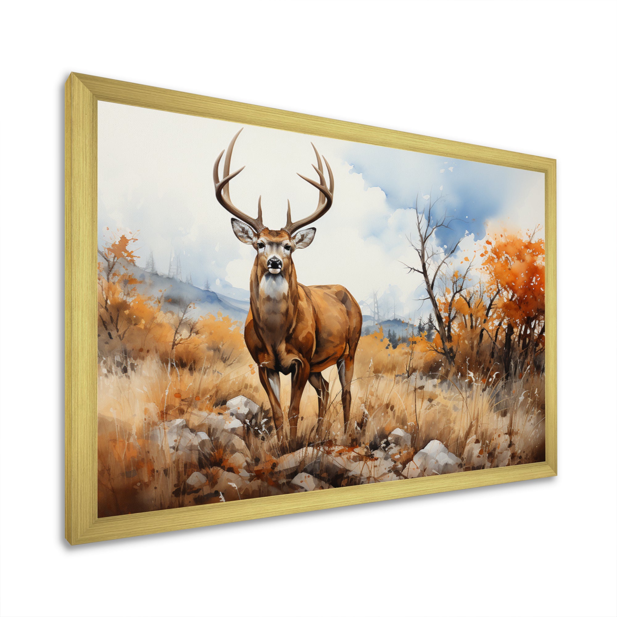 Deer Golden Serenity - Deer Wall Decor