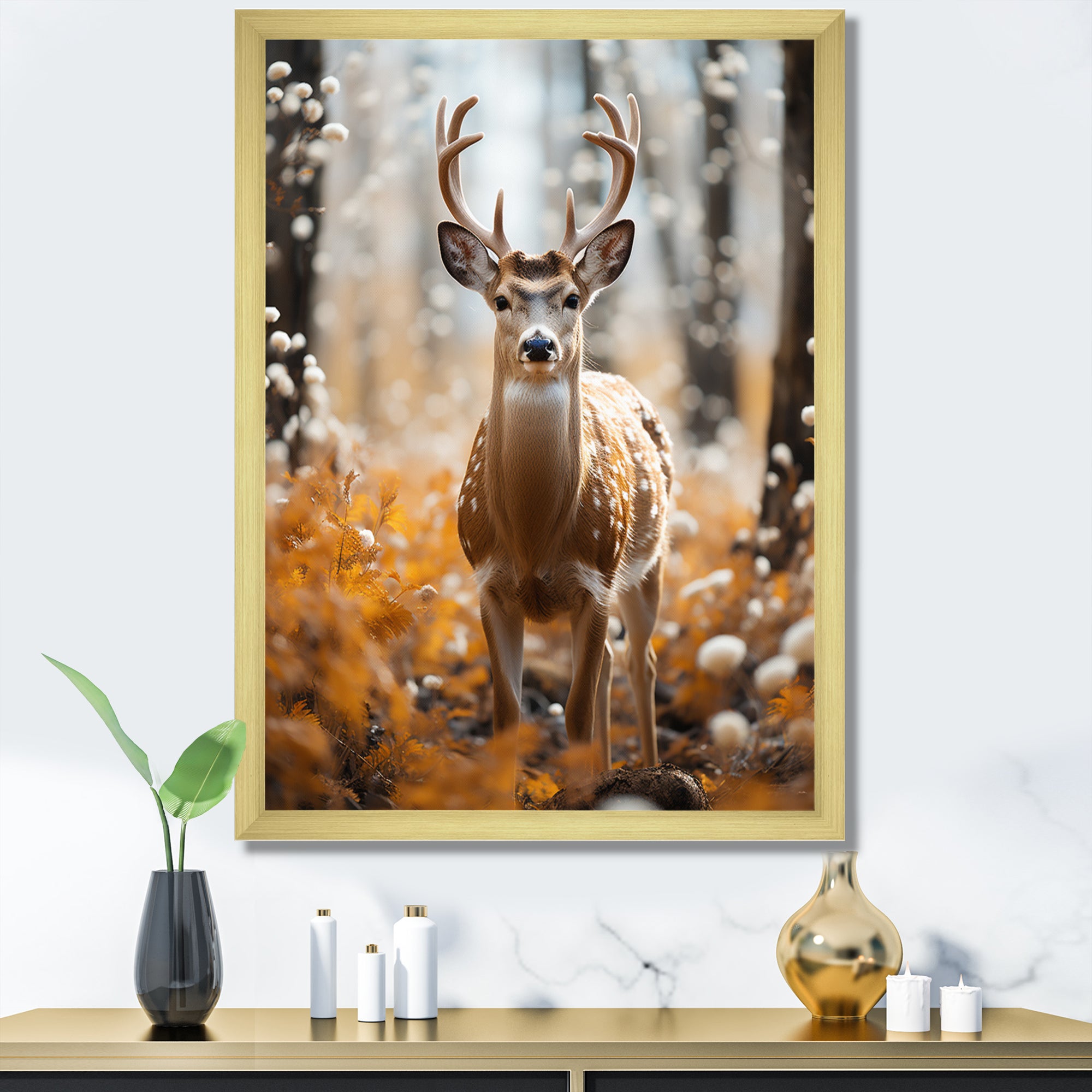 Deer Graceful Elegance - Deer Wall Art Prints