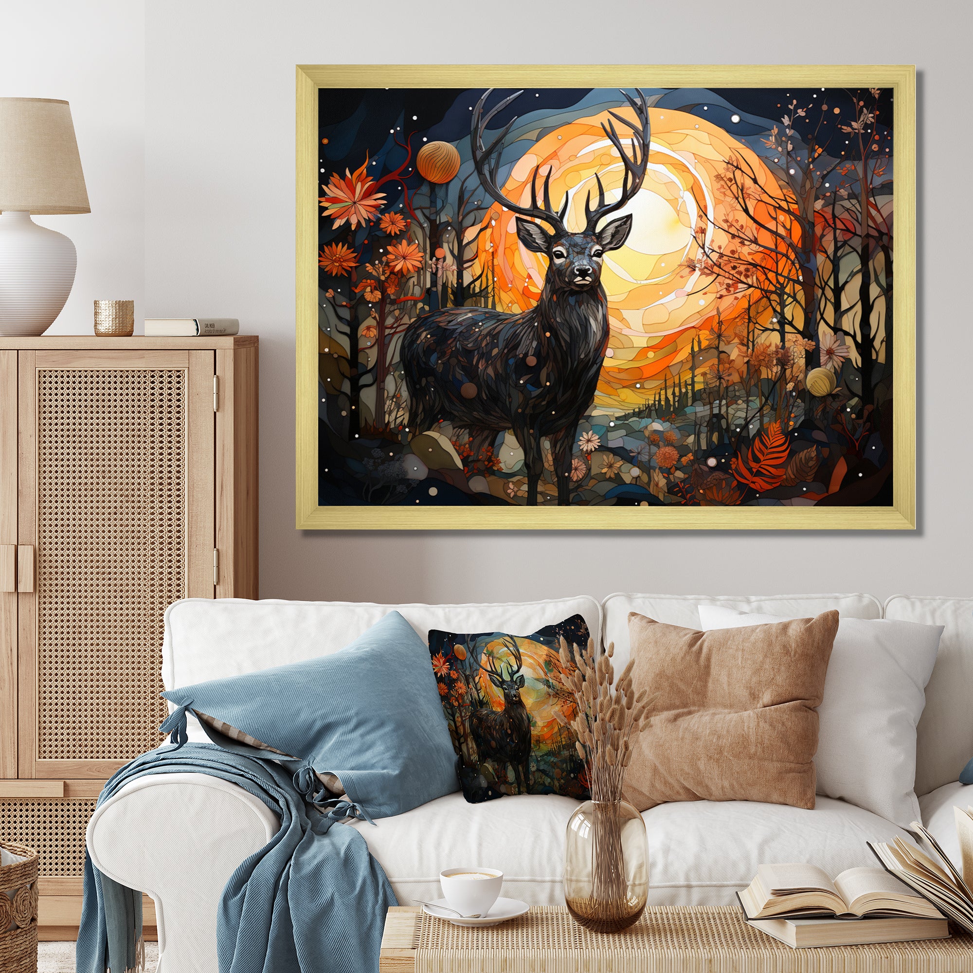 Deer Mystic Mosaic - Deer Home Decor Art