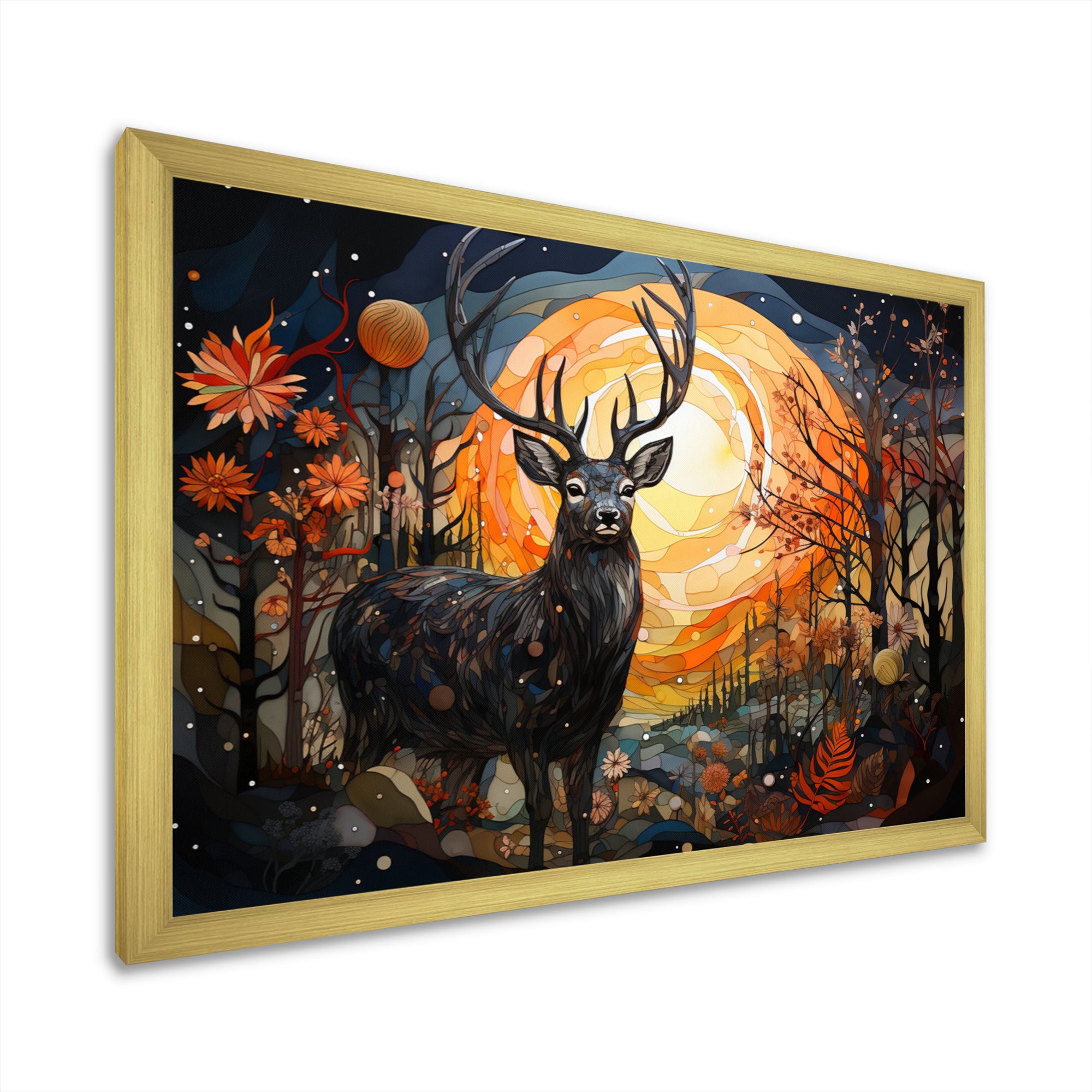 Deer Mystic Mosaic - Deer Home Decor Art
