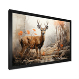 Deer Rustic Elegance - Deer Canvas Wall Art
