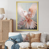 Pink Dove Winged Messenger - Dove Bedroom Wall Art