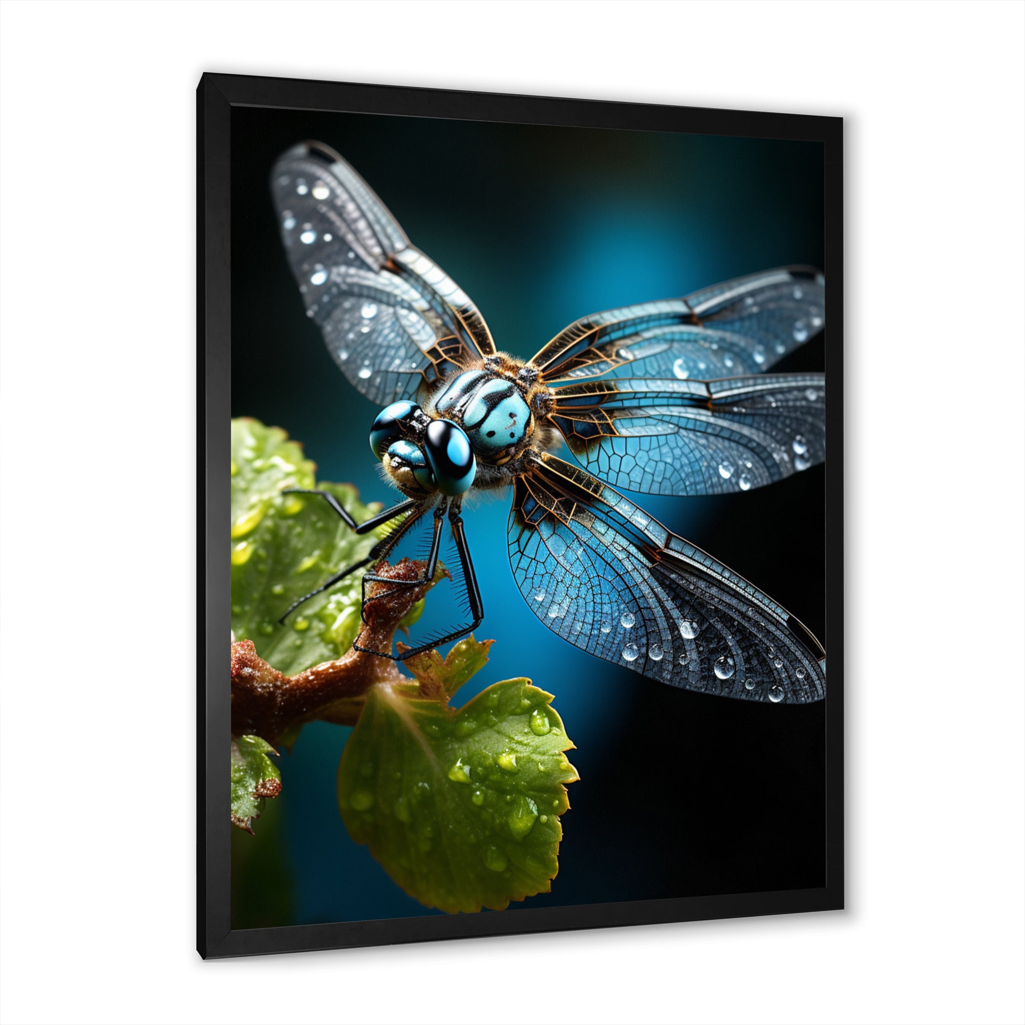 Teal Dragonfly Insects Flight - Dragonfly Wall Decor
