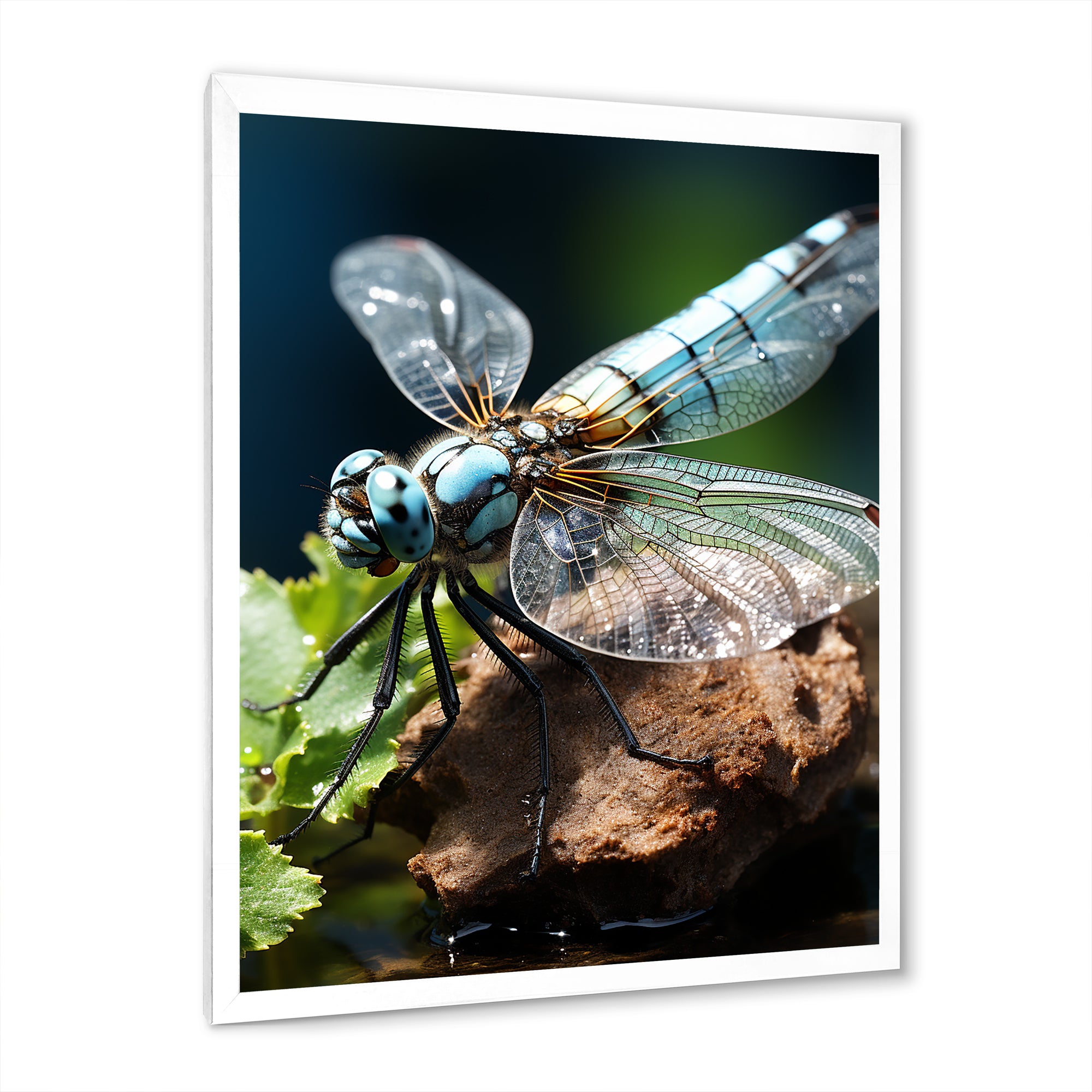 White Dragonfly Insects Flight - Dragonfly Wall Art Prints