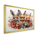 Dry Watercolor Whimsical Animals - Rabbit Living Room Wall Art
