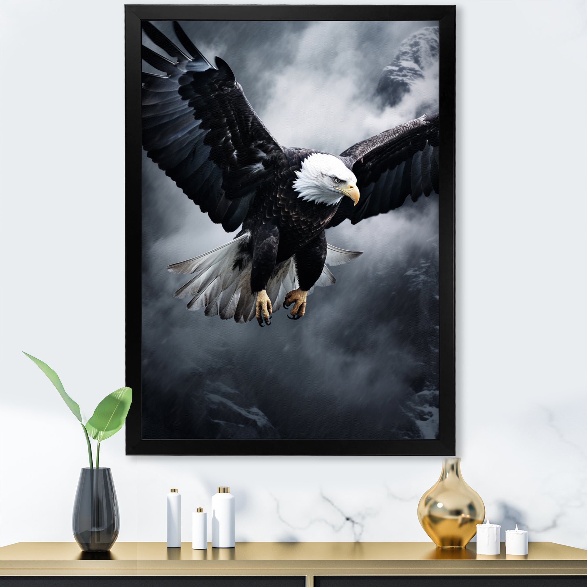 Eagle Graceful Soar Eagle - Eagle Canvas Wall Art