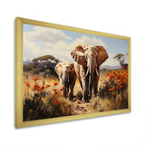 Elephant Family Harmony - Gray Elephant Wall Art