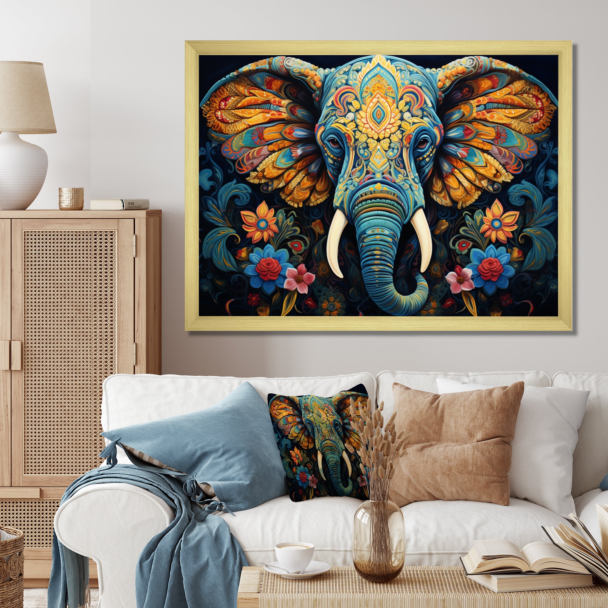 Teal Elephant Legacy - Teal Elephant Wall Art