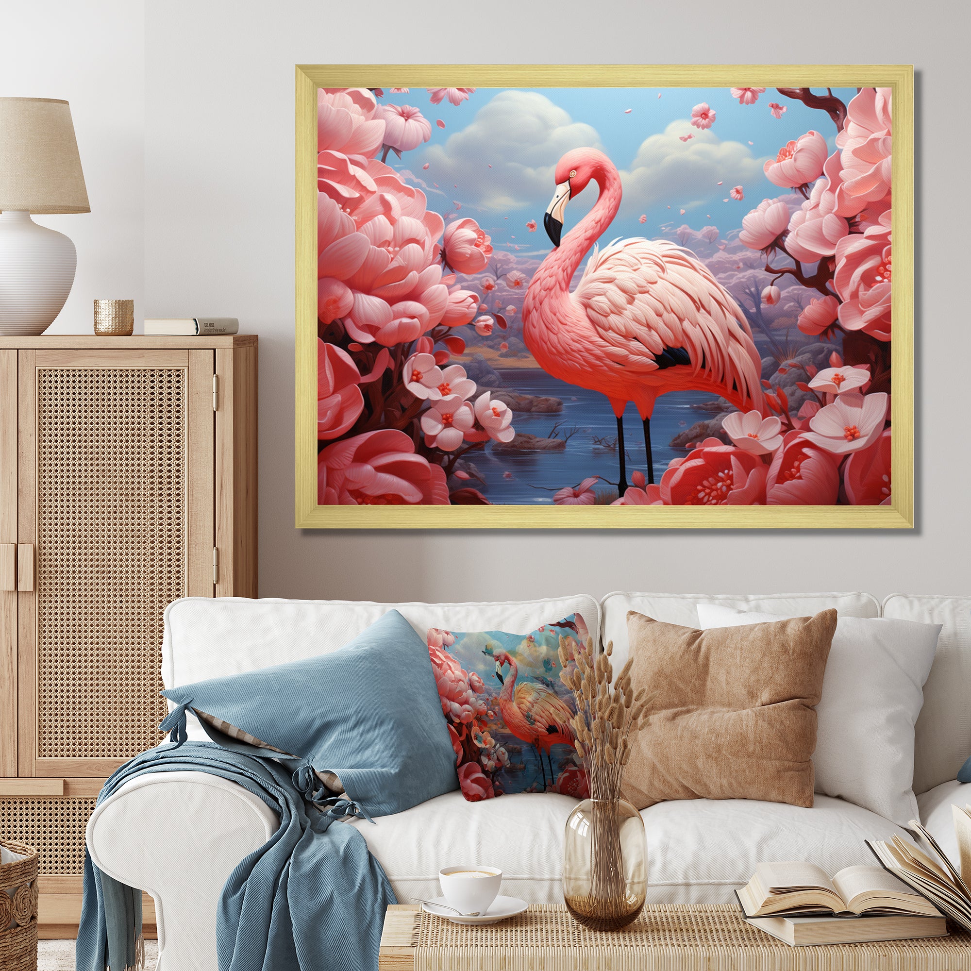 Pink Flamingo Flair - Flamingo Canvas Wall Art