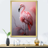 Minimalism Flamingo Portrait - Flamingo Wall Decor