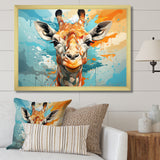 Giraffe Elegant Geometric - Giraffe Large Canvas Wall Art
