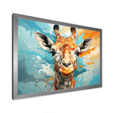 Giraffe Elegant Geometric - Giraffe Large Canvas Wall Art