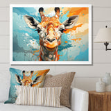Giraffe Elegant Geometric - Giraffe Large Canvas Wall Art