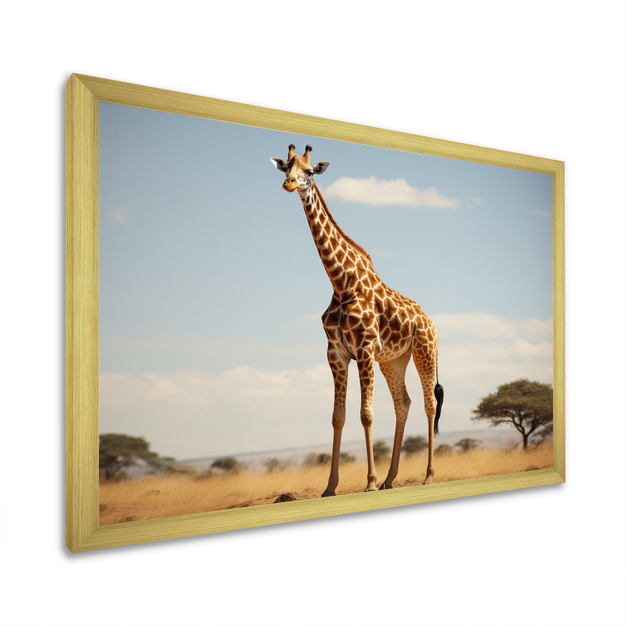 Giraffe Gentle Horizon - Giraffe Living Room Wall Art