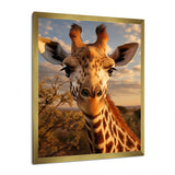 Giraffe Portrait Vibrant - Giraffe Canvas Wall Art