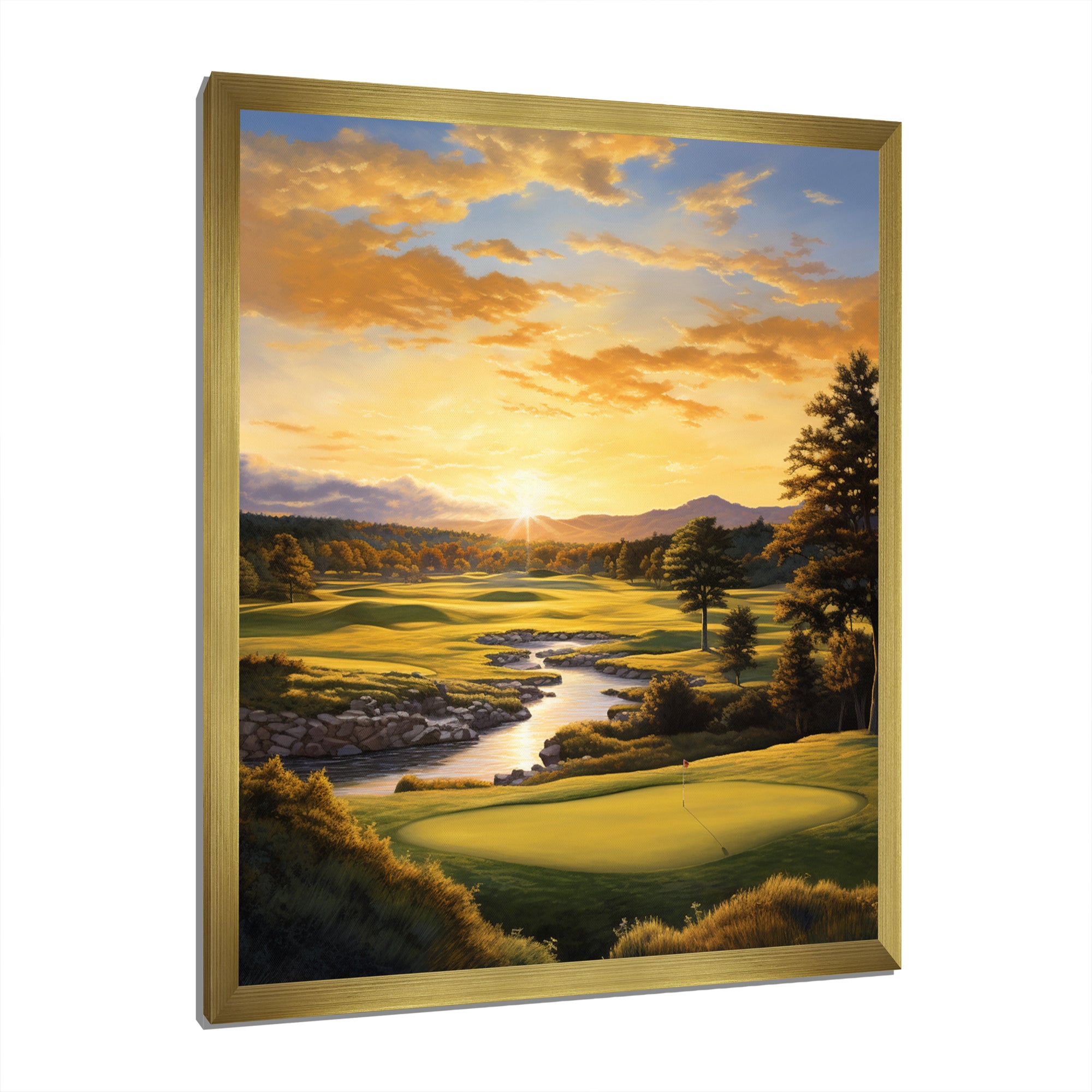 Golf Golden Hour Golf - Golf Canvas Wall Art