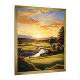 Golf Golden Hour Golf - Golf Canvas Wall Art