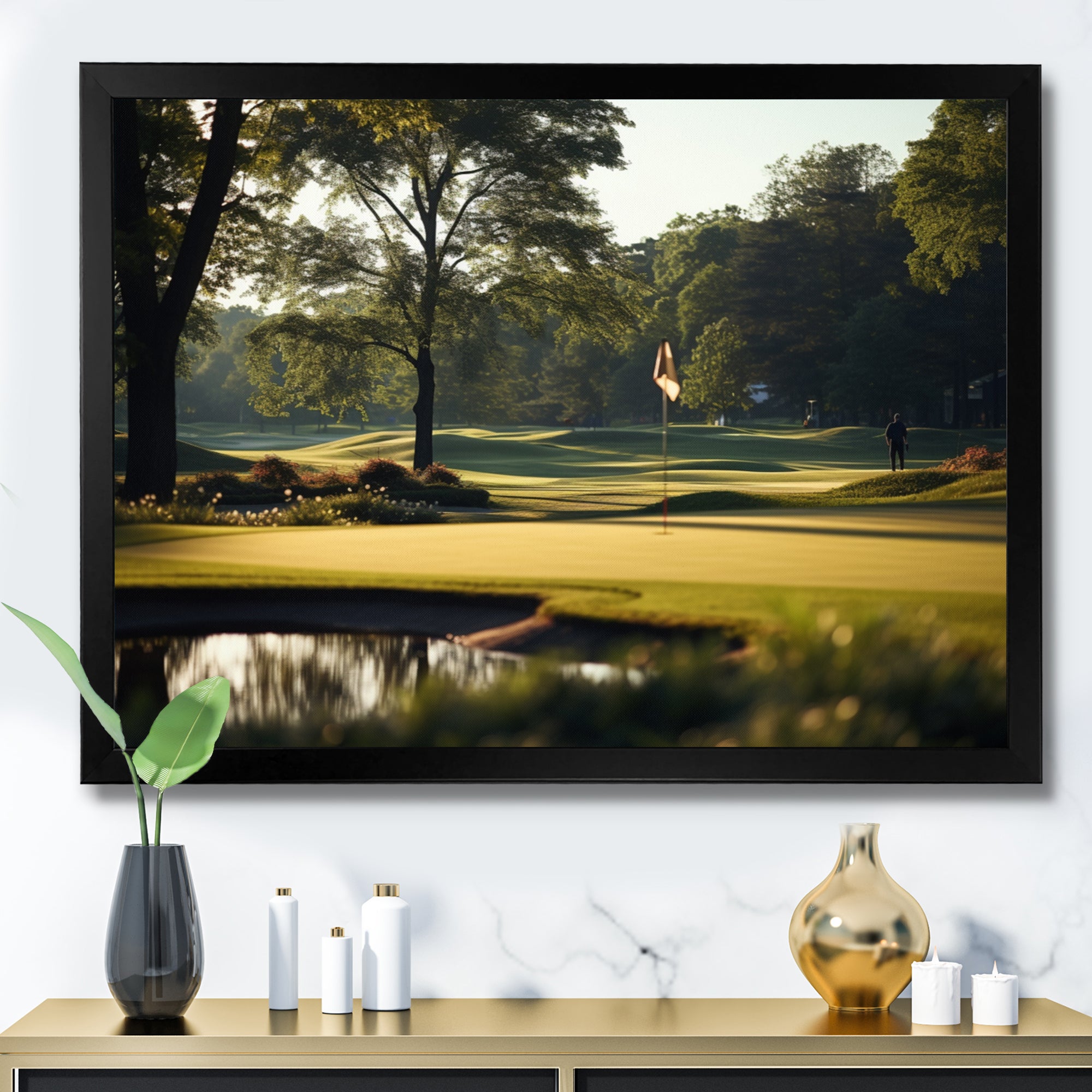 Golf Putting Green Tranquility I - Golf Canvas Wall Art