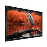 Heron Serenity In Monochrome - Heron Living Room Wall Art