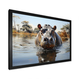 Hippopotamus Rivers Behemoth - Hippopotamus Large Canvas Wall Art